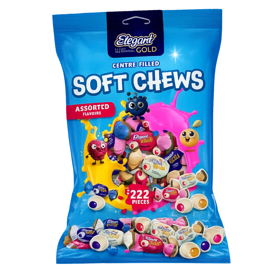 Elegant Gold Centre Filled Soft Chews