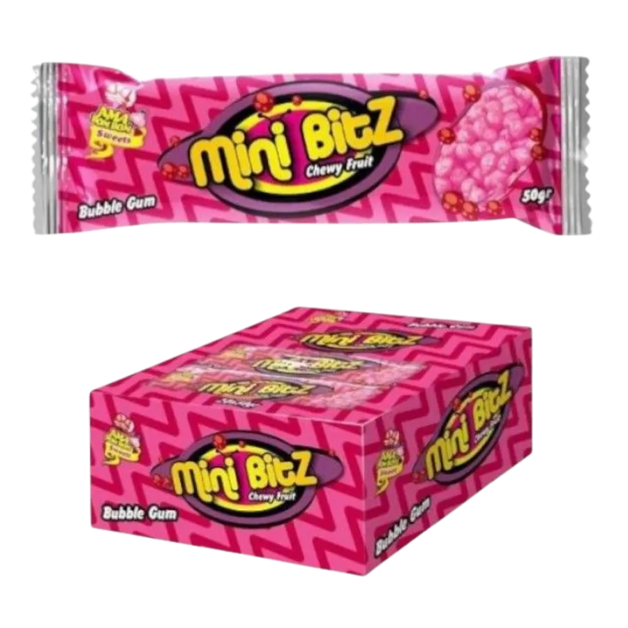 Mini BitZ Chewy Fruit Bubble Gum Box