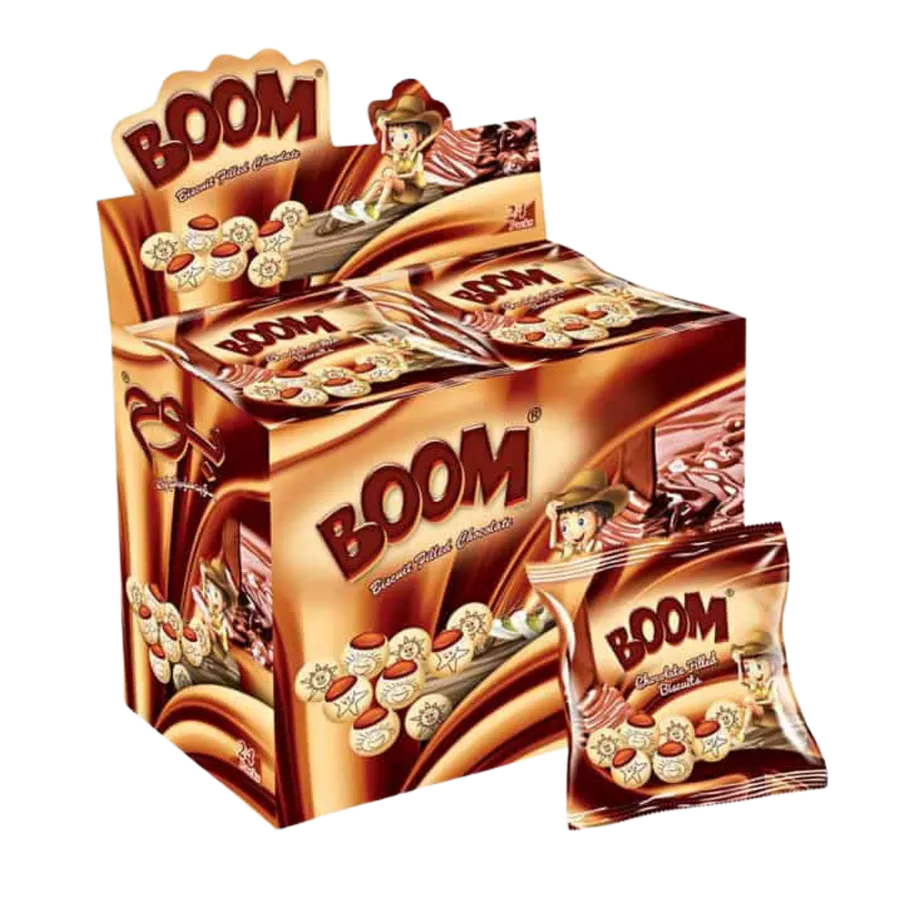 Boom Chocolate Filled Biscuits Chocolate