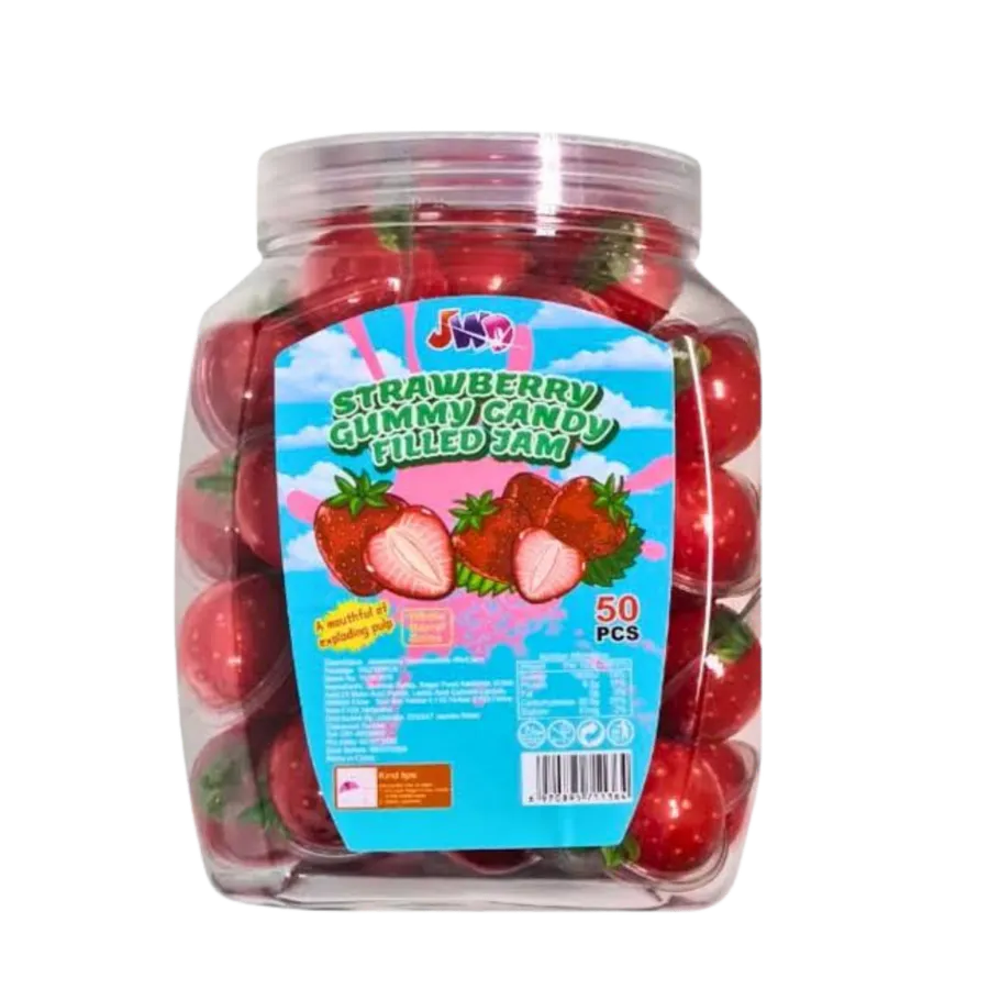 Strawberry Gummy Candy With Jam