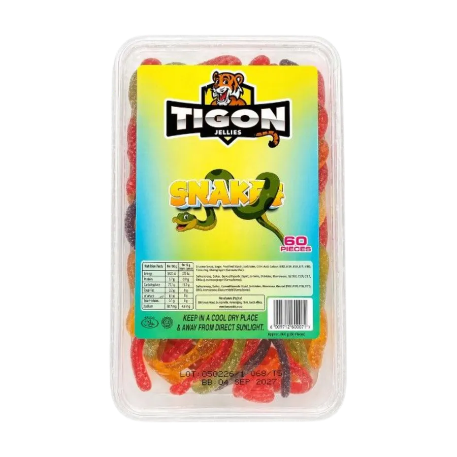 Tigon Snakes Assorted Tub 60pcs