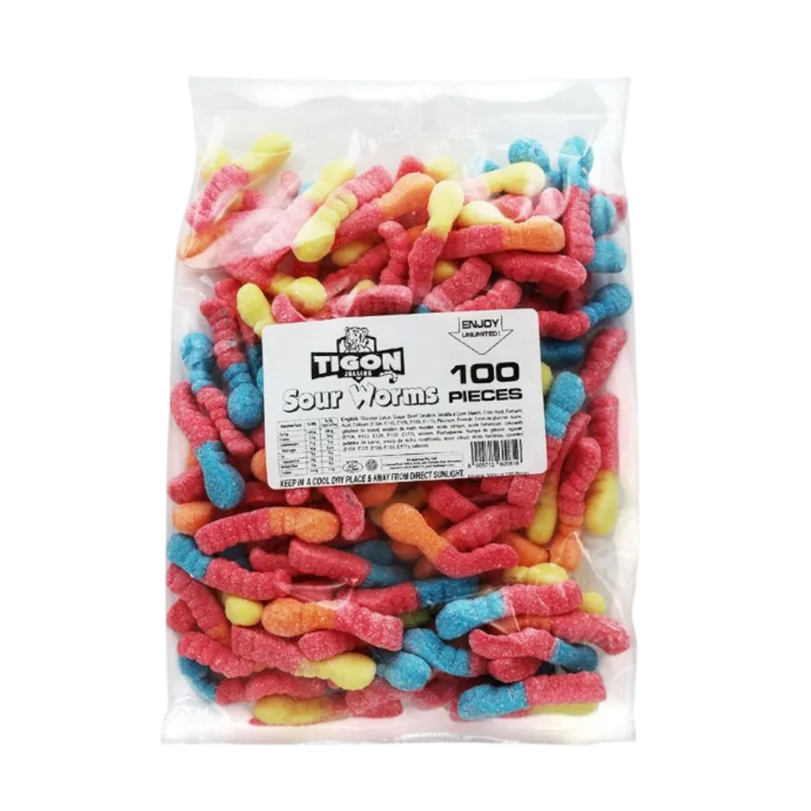 Tigon Sour Worms 100pcs
