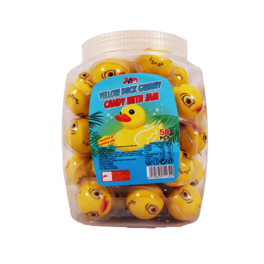 Yellow Duck Gummy Candy With Jam