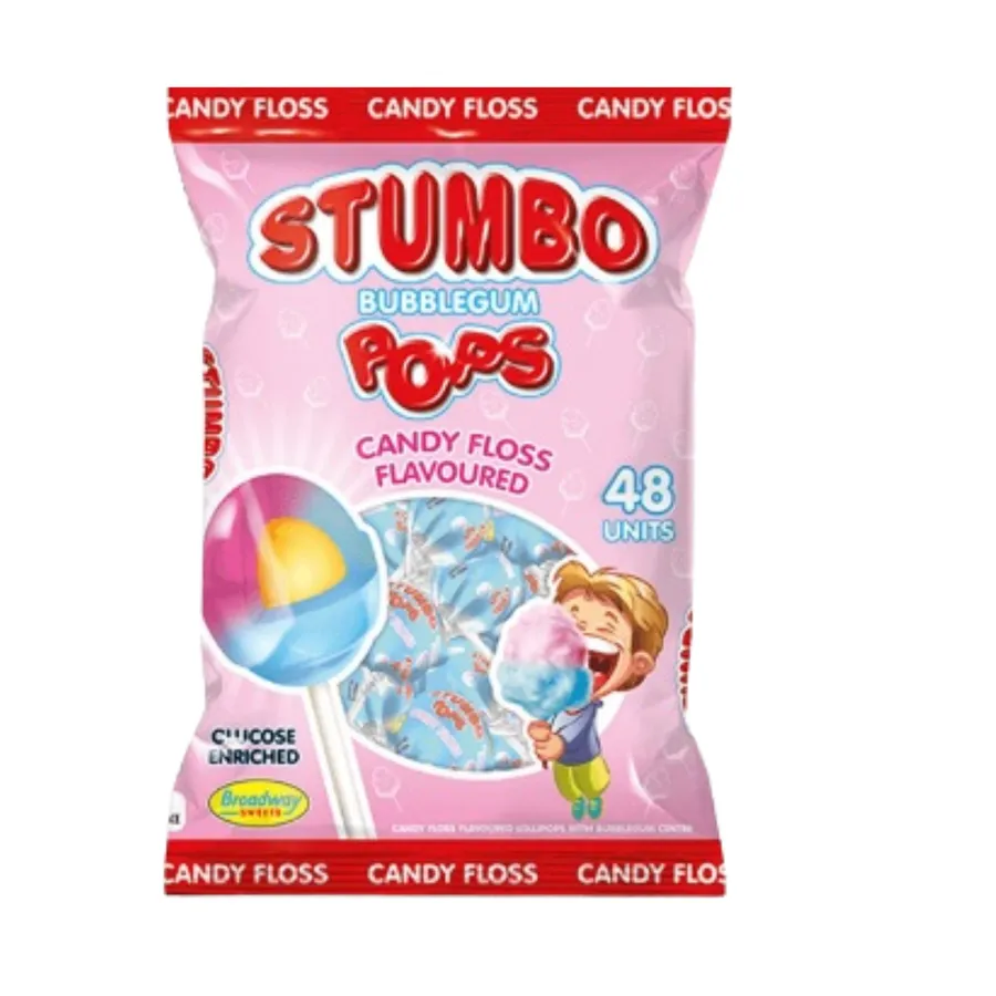 Stumbo Bubblegum Pops Candy Floss
